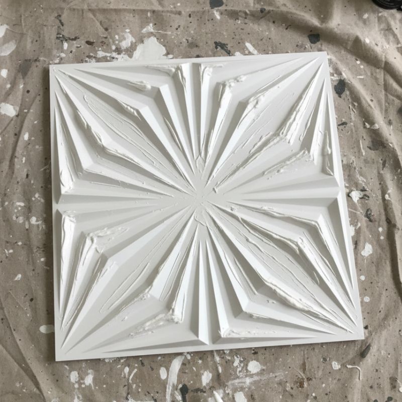 Panneau Mural Décoratif Moderne Avec Motif Symétrique 12 Pièces