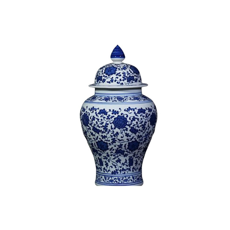 Vase Ming en Bleu et Blanc avec Motif Dragon