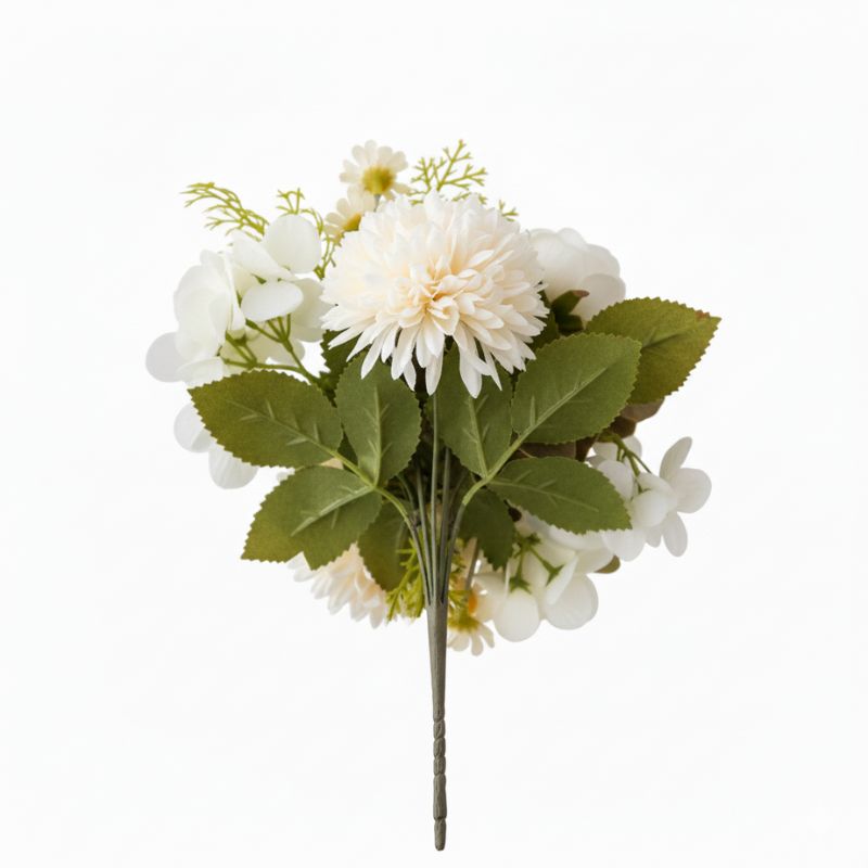 Fleur Artificielle Blanc Bouquet Champêtre Chic