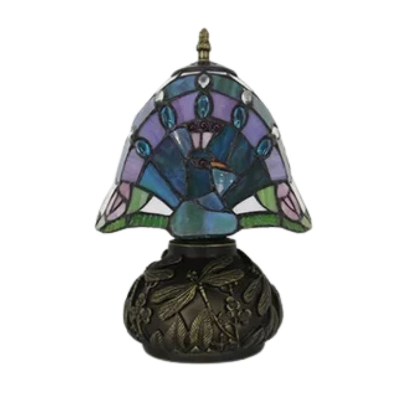 Lampe Champignon En Pâte De Verre Verte Ambiance Chic