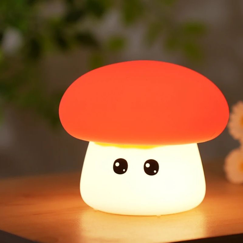 Lampe Champignon Enfant En Silicone Douce Et Mignonne
