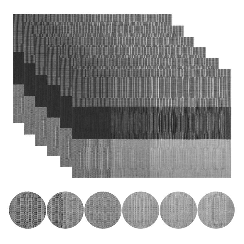 Set De Table Vinyle Dégradé Moderne Et Élégant 6 Pièces