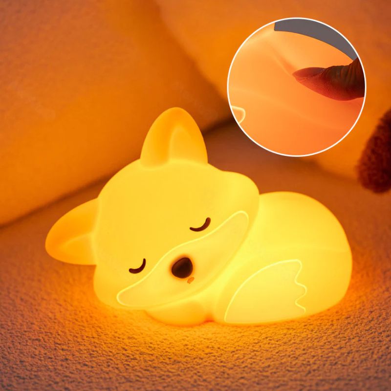 Veilleuses Renard En Silicone Rechargeables