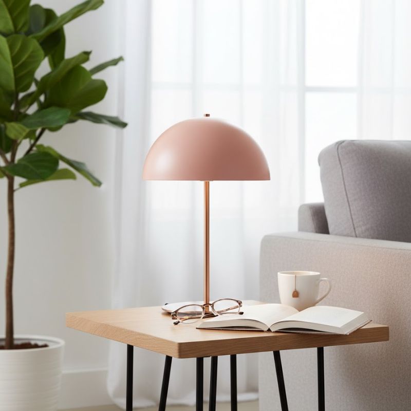 Lampe Champignon Rose Raffinée