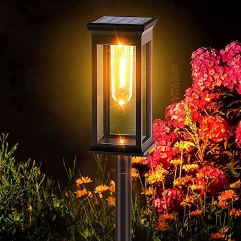 Bornes Lumineuses LED Solaires Étanches Design Rétro