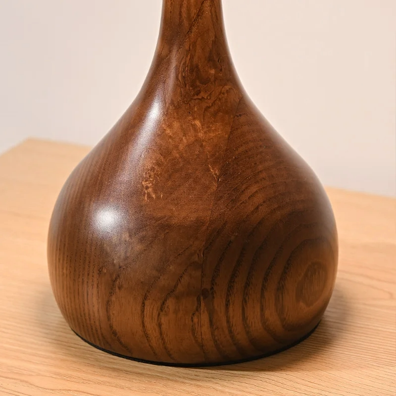 Lampe Champignon Design En Bois Et Verre Élégante