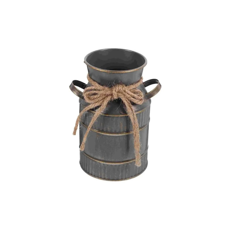 Vase Vintage pour Fleur en Métal Galvanisé