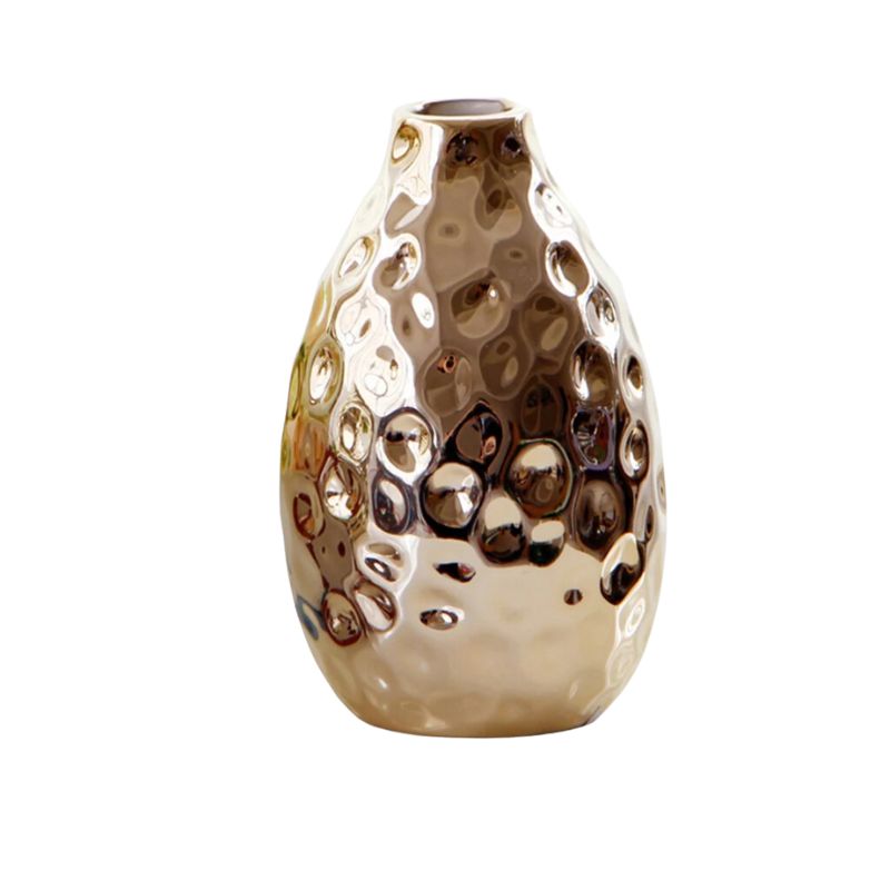 Vase en Céramique Doré pour Fleurs