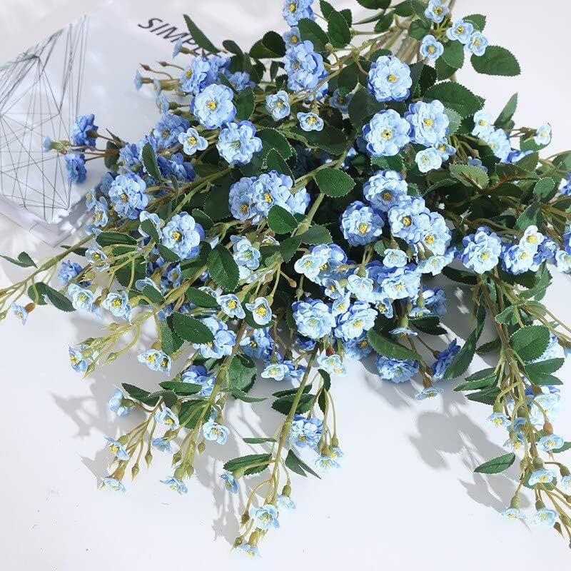Fleur Artificielle Bleu Tige Élancée Et Ramifiée