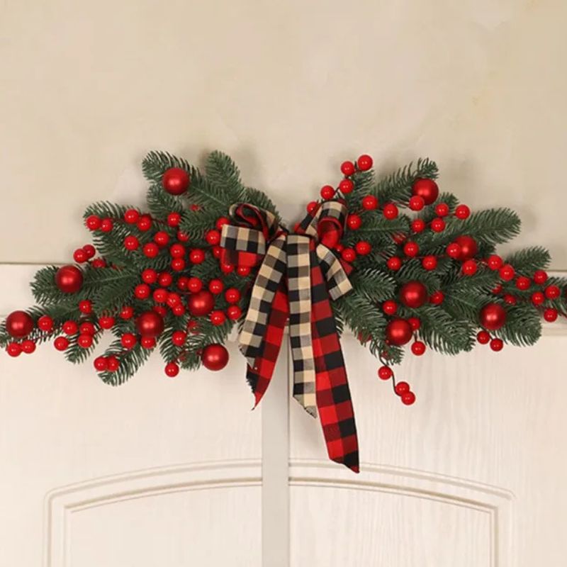 Décorations de Noël Guirlande de Baies Rouges