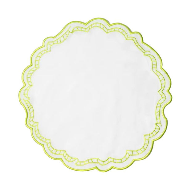 Set De Table Avec Dentelle Brodée Et Finition Raffinée 10 pièces