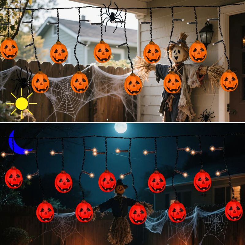Rideaux Lumineux Citrouilles Halloween