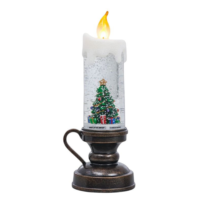 Décoration de Noël Bougie LED Scintillante à Paillettes