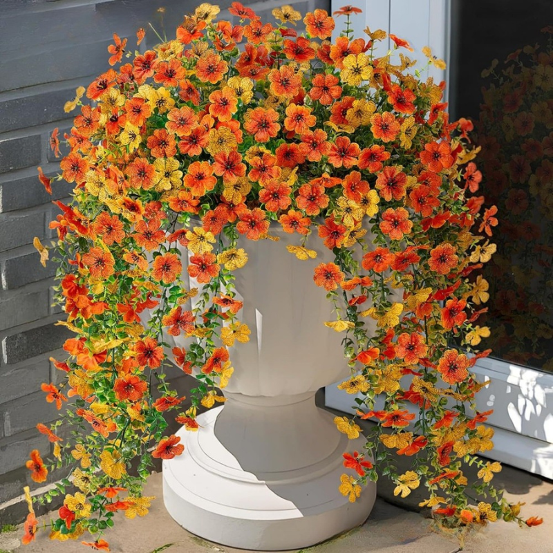 Guirlande De Fleurs Artificielles En Décoration Avec Effet Cascade
