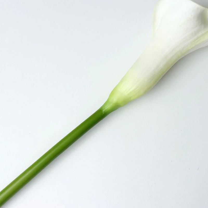 Fleur Artificielle Blanc Bouquet Lys Calla Silhouette Élancée