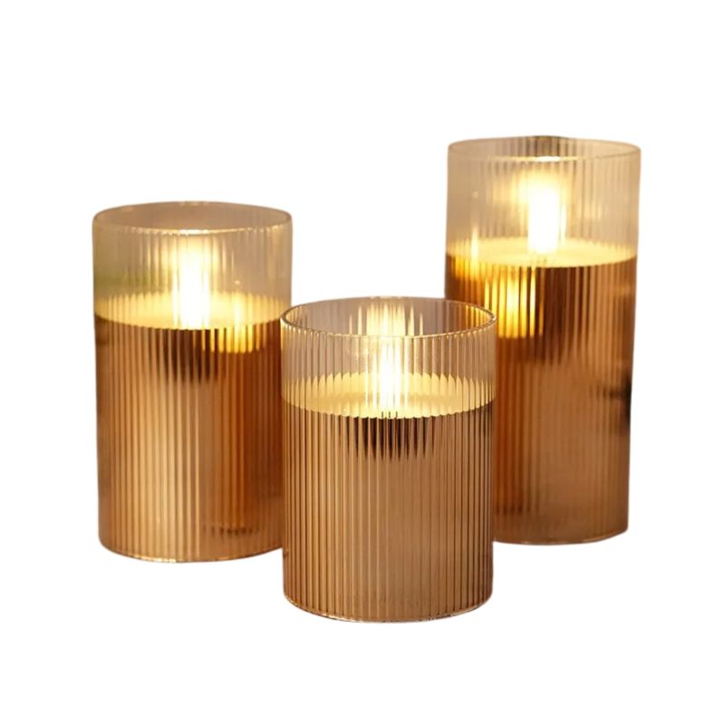 Éclairages De Table Élégants Avec Verre Strié