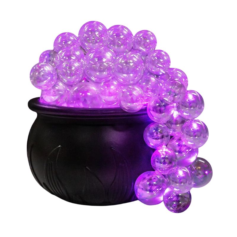Décorations Halloween Chaudron Lumineux avec Bulles LED