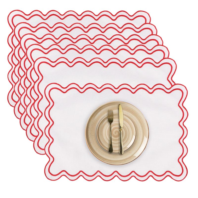 Set De Table Lavable En Tissu Résistant Et Imperméable Lot de 4 Pièces