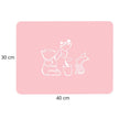 Set De Table Silicone Rose Avec Motif Mignon Et Doux