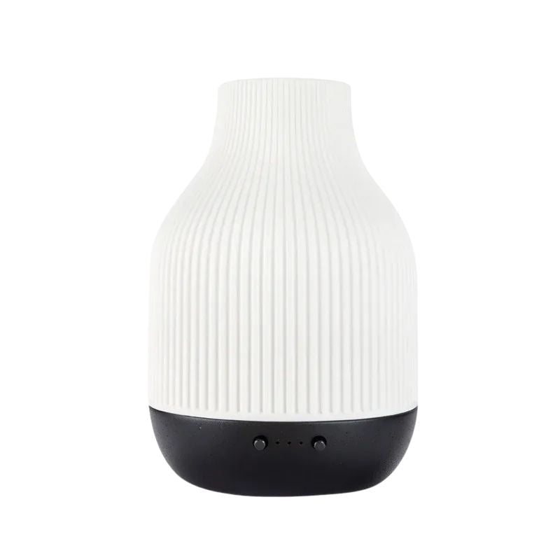 Diffuseur D’Huiles Essentielles Design En Céramique Avec Base En Bois