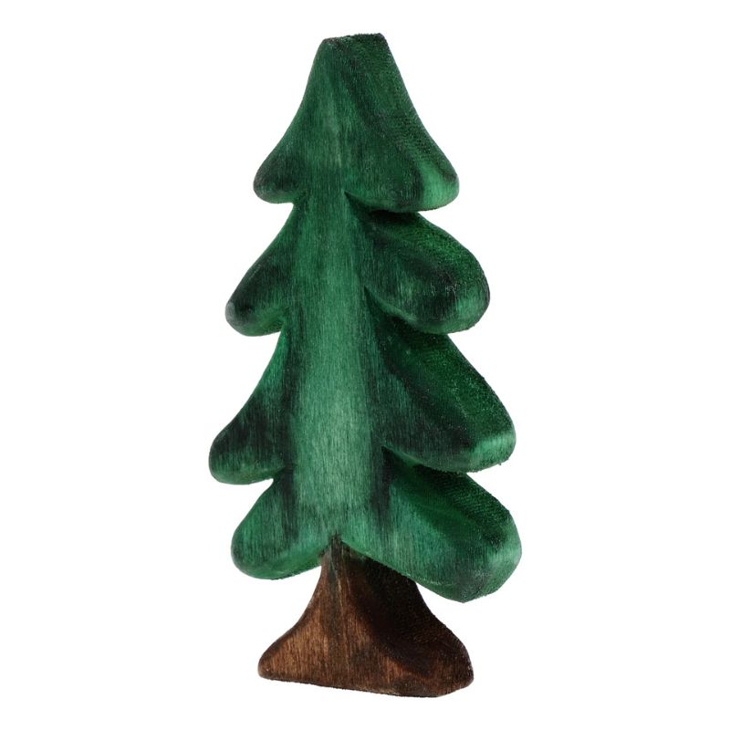 Sapin En Bois Vert Avec Base Naturelle Pour Décoration