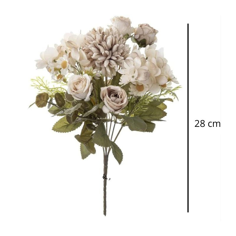 Fleur Artificielle Beige Avec Arrangement Floral Chic