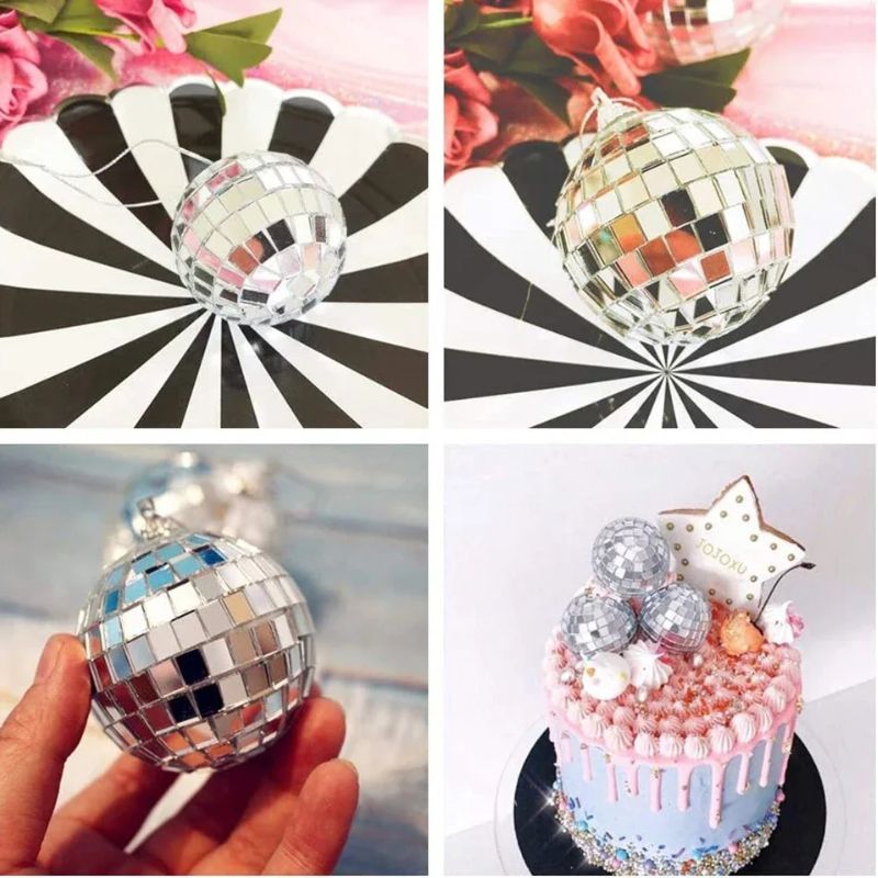 Décoration Festive Boules Disco Miroir Lot de 32 Pièces