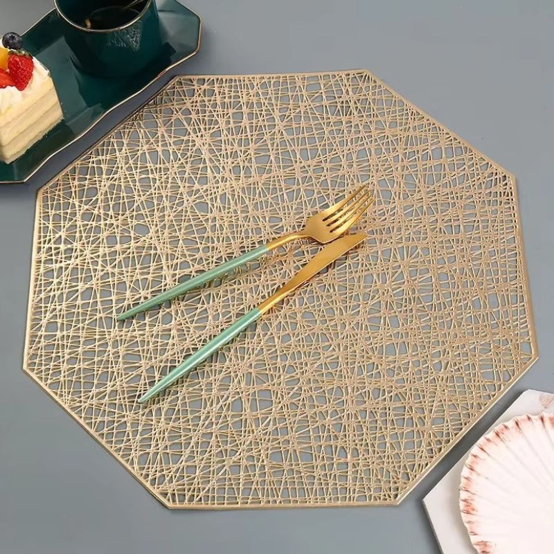 Set De Table Vinyle Octogonal Élégant Et Moderne