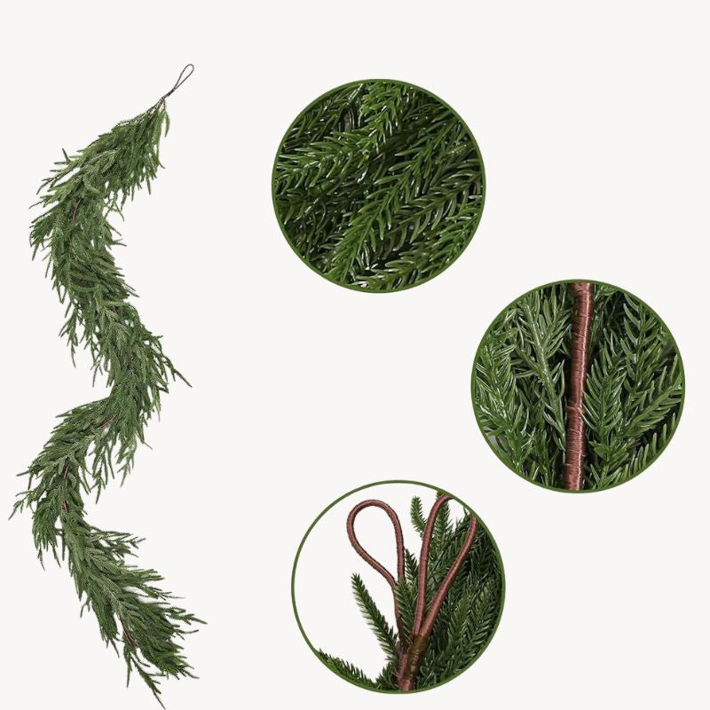 Décoration de Noël Guirlande Verte Artificielle