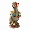Sculpture Décorative Dinosaure Avec Gnomes En Scène Amusante