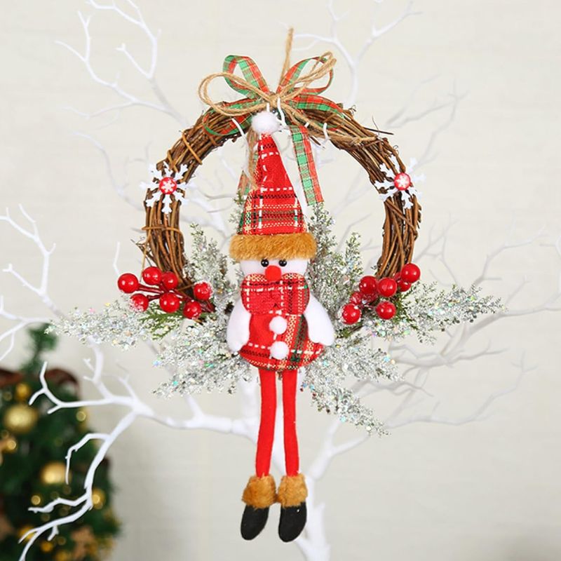 Décorations de Noël Couronne Bonhomme de Neige