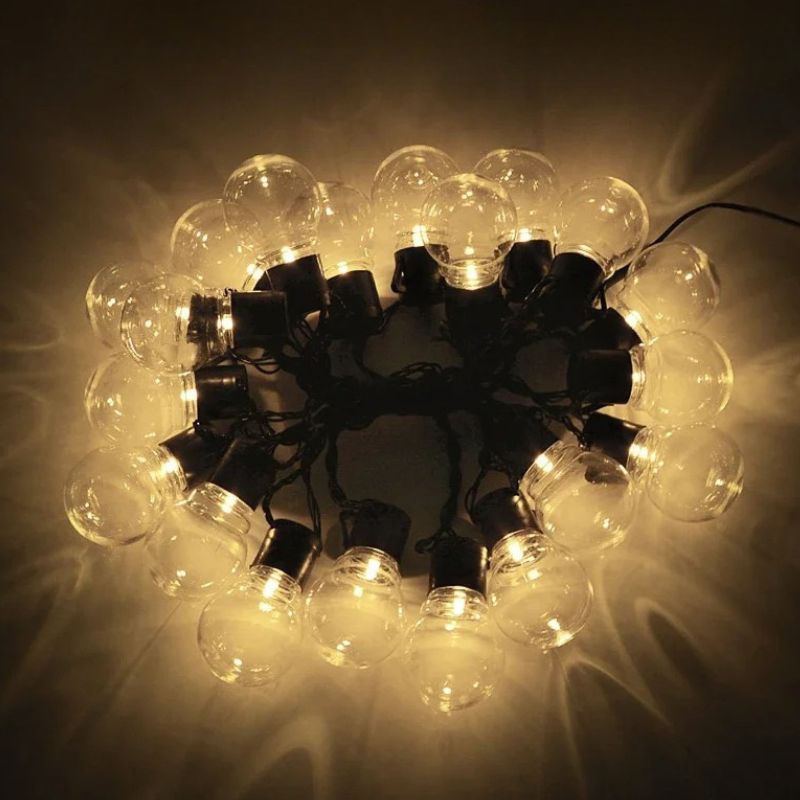 Guirlandes Guinguette Blanc Chaud Transparentes LED