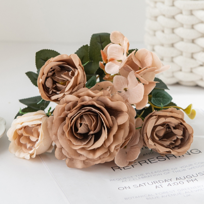 Fleur Artificielle Marron Style Doux Et Raffiné