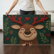 Décorations de Noël Tapis Renne Souriant