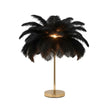 Éclairages De Table À Plumes Avec Pied Doré Élégant