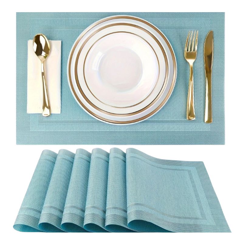 Set de Table Vinyle Bleu Souple Et Chic