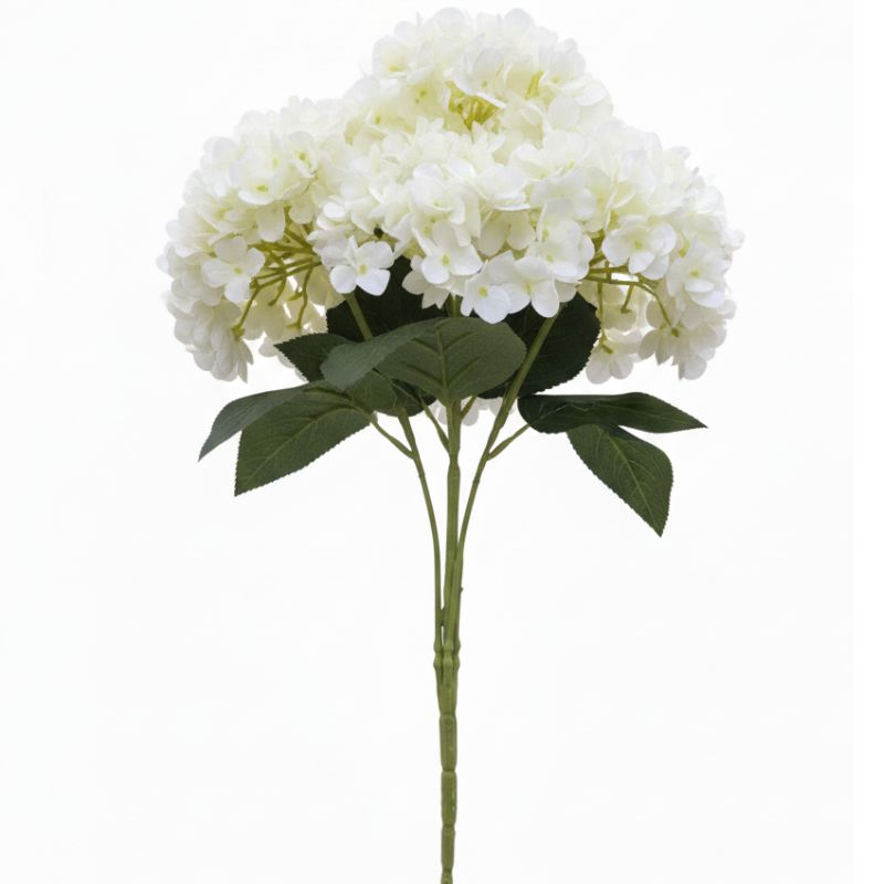 Fleur Artificielle Blanc Bouquet Hortensia