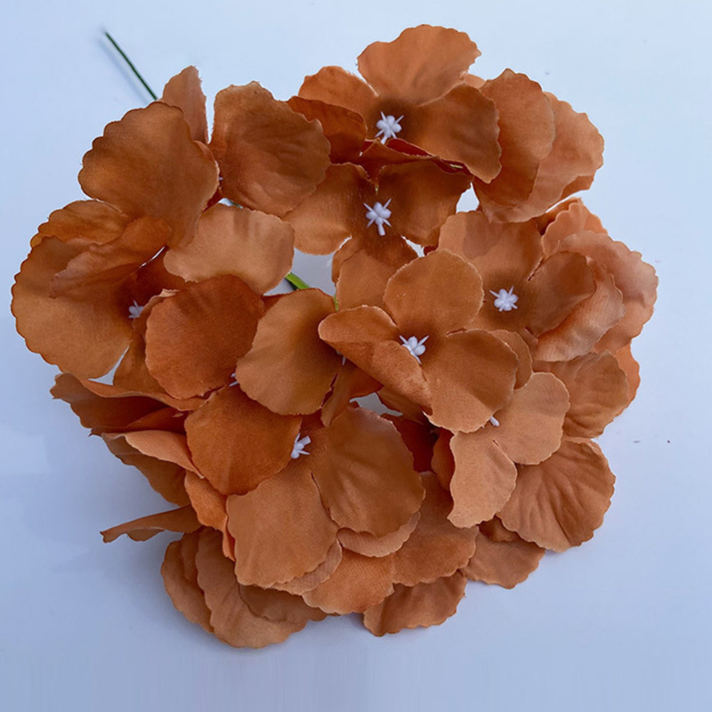 Fleur Artificielle Marron Hortensia Décoratif