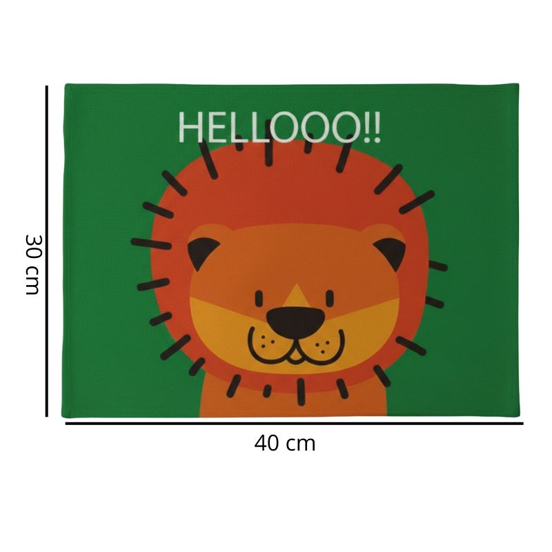Set De Table en Lin Motif Lion
