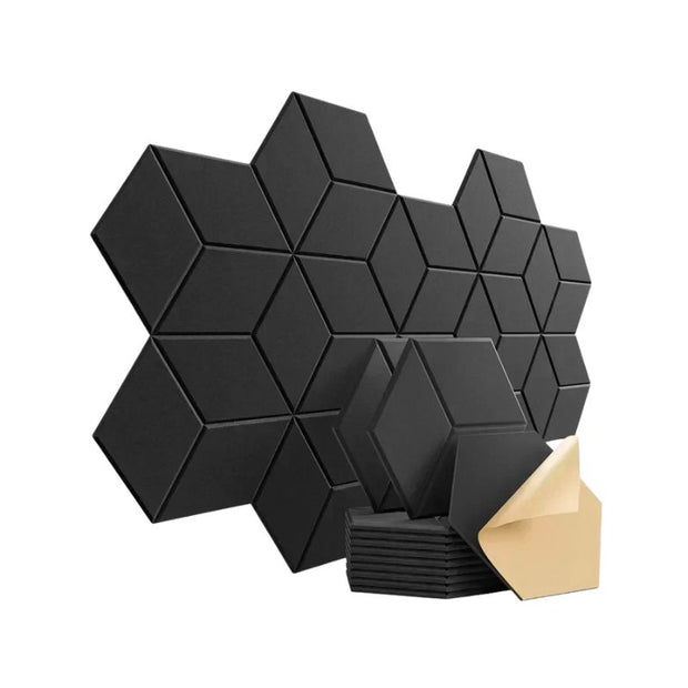 Panneau Mural Acoustique Hexagonal Insonorisant Auto Adhésif