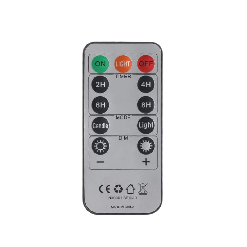 Bougie Led Grise À Flamme Vacillante Et Télécommande Lot de 5 pièces