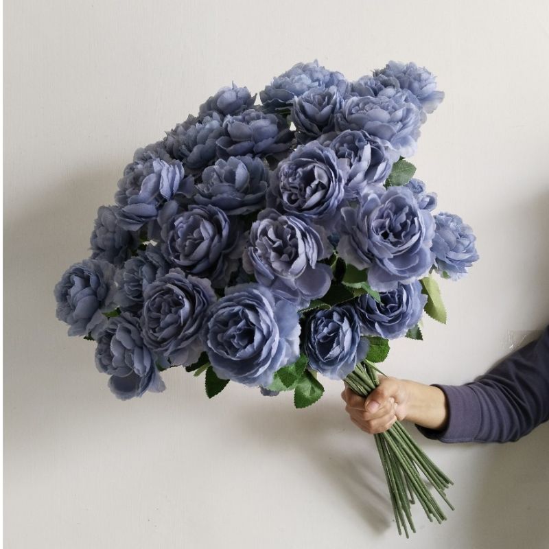 Fleur Artificielle Bleu avec des Roses Multiples