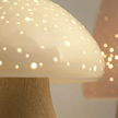 Lampe Champignon Design Scandinave Avec Base En Bois Clair
