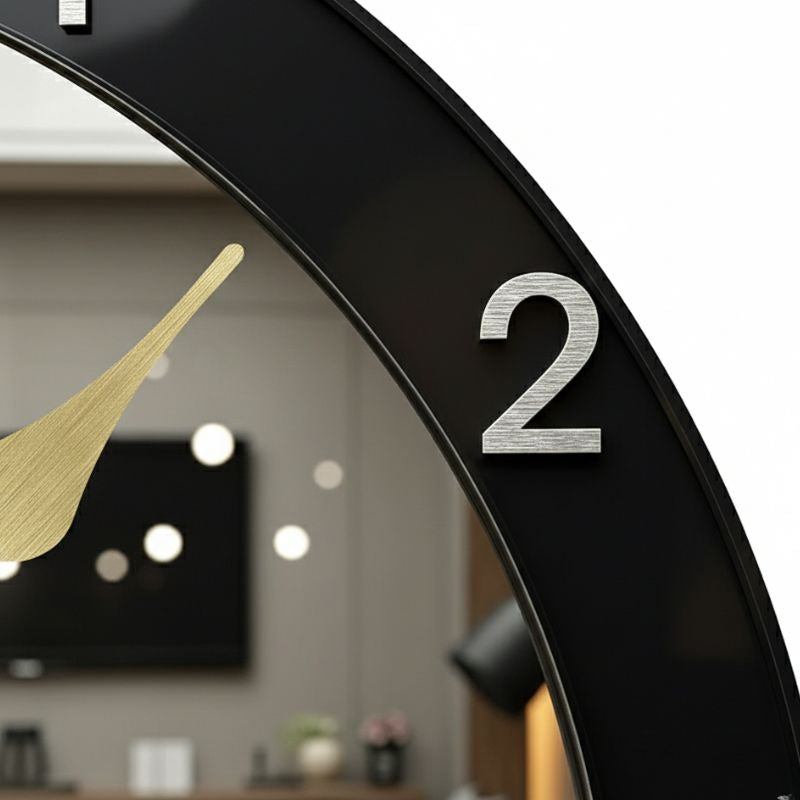 Horloge En Bois Murale Avec Design Guitare Moderne