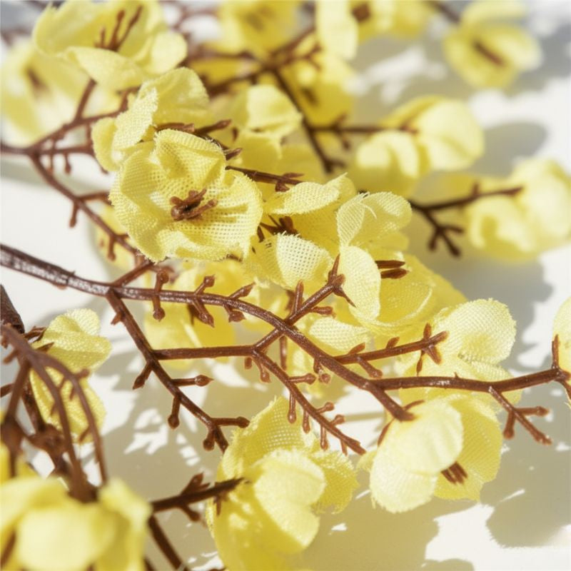 Fleur Artificielle Jaune Style Printanier Décoratif