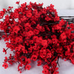 Fleur Artificielle Rouge En Branche Florale Délicate