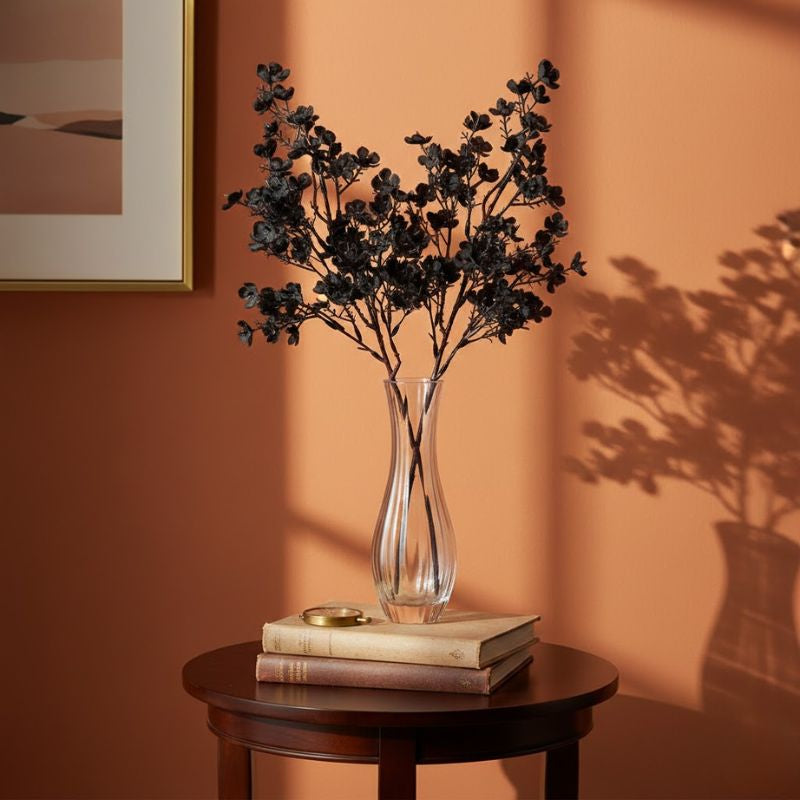 Fleur Artificielle Noir Avec Branche Fine