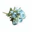 Fleur Artificielle Bleu Roses En Bouquet Texturé