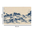 Set De Table En Lin Motif Vagues Artistiques