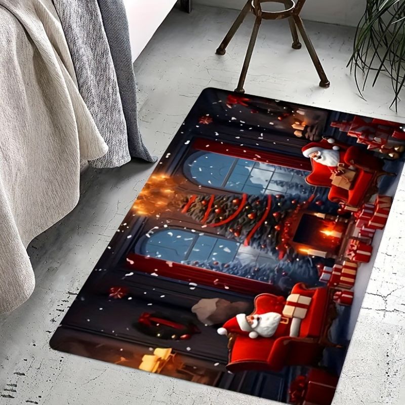 Décoration de Noël Tapis Motif Père Noël